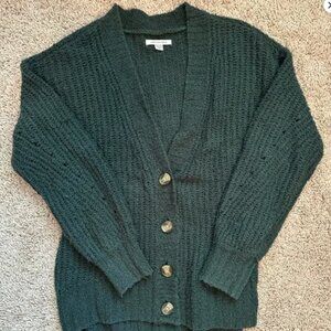 American Eagle Dark Green Cardigan - Size L